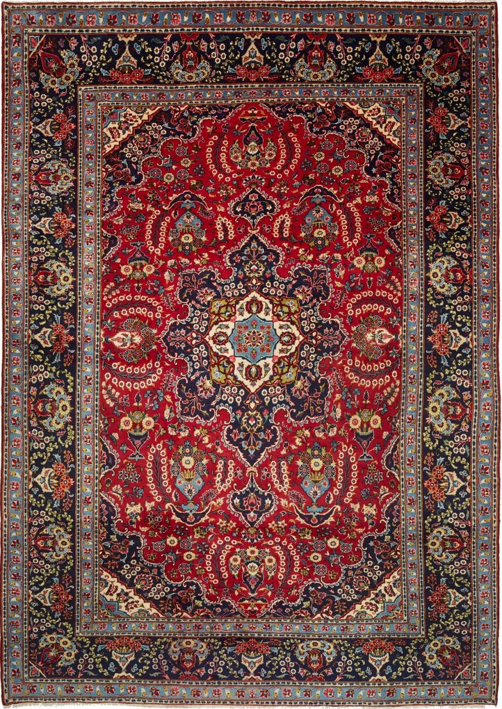 Kashan Tappeto persiano 360x260 Rosso (Iran) Annodato A Mano