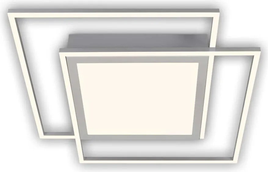 Brilo - Plafoniera LED 2xLED/16W/230V + LED/19W 51,5x51,5 cm cromo opaco