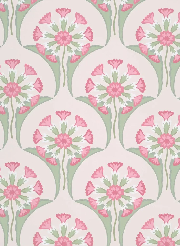 Little Greene Tapete Hencroft - Pink Primula
