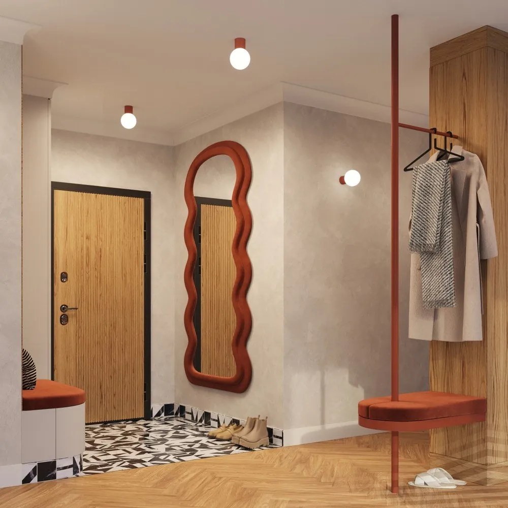 Lampada da parete arancione ø 12 cm Orbital – Sollux