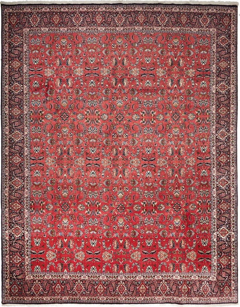 Bidjar Tappeto persiano 380 x 300 Rosso (Iran) Annodato A Mano