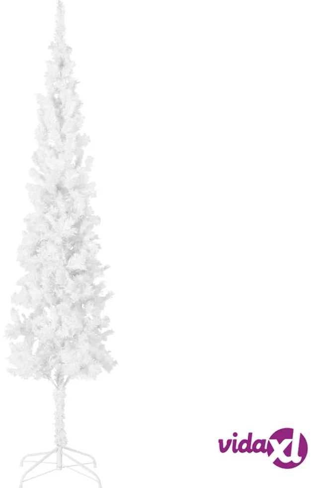 vidaXL Albero di Natale Sottile Bianco 210 cm