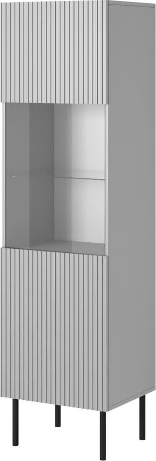 Armadio Asensio W-1 in grigio chiaro/nero - L50 cm