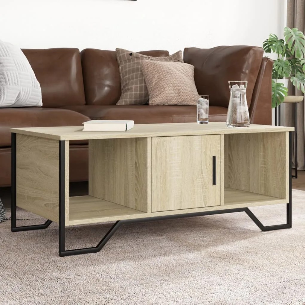 Tavolino Da Salotto Rovere Sonoma 100x51x40cm Legno Multistrato /