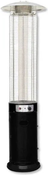 Stufa a Fiamma Circolare a Gas con Base Nera – Altezza 210 cm