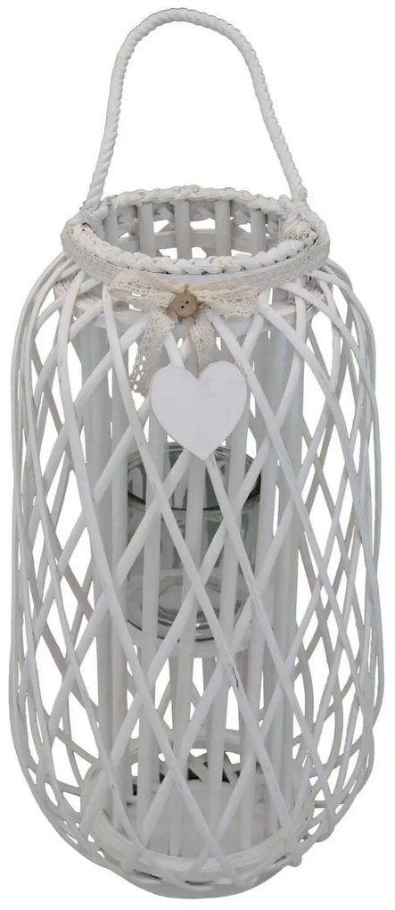 GENEVIEVE - lanterna in vimini tondo 18 x 66 cm