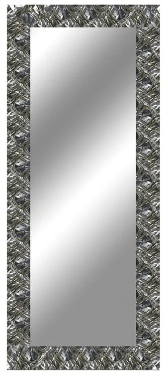 Specchio CAPUA rettangolare in legno argento 144 x 59 cm