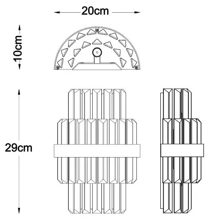 Zuma Line W0567-02A-B52G - Applique CONSTANTINOPLE 2xG9/28W/230V oro