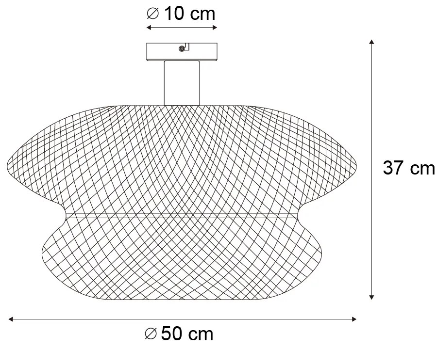 Lampada da soffitto in bambù orientale - Ostrava Double