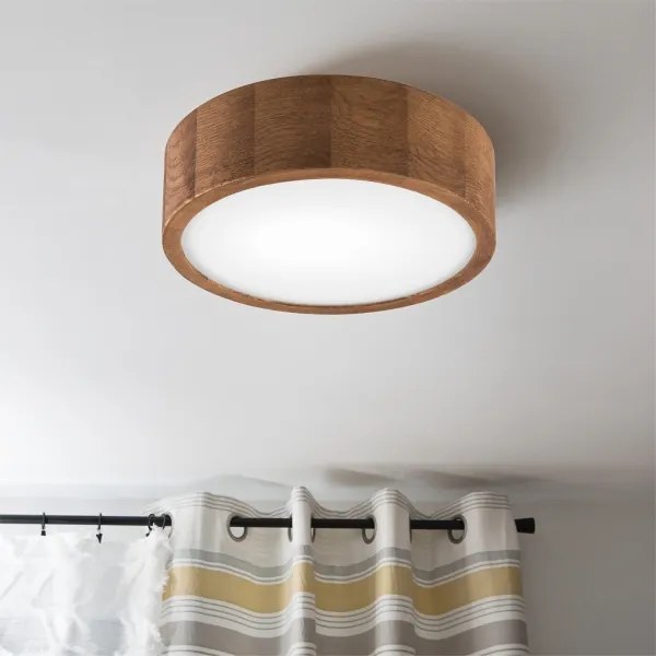 Brilagi - Plafoniera LED RGBW dimmerabile CARVALHO 1xE27/9W/230V Wi-Fi rovere diam. 27,5
