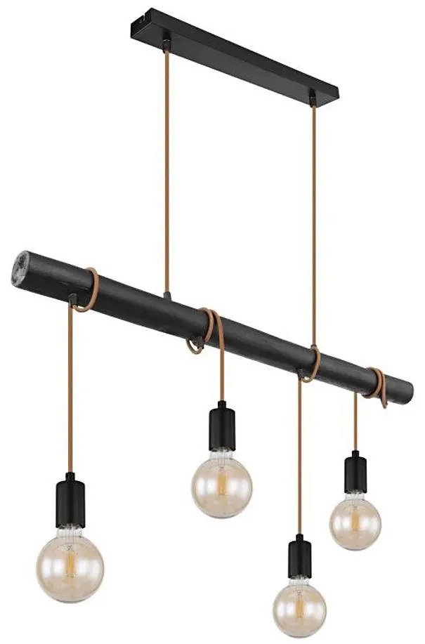 Globo 15459-4H - Lampadario a sospensione con filo LEO 4xE27/60W/230V