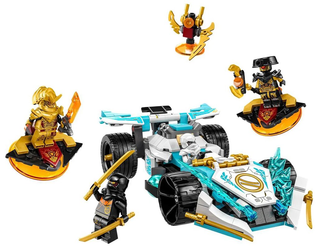 Auto Spinjitzu Dragon Power di Zane Ninja Go con 4 personaggi Lego