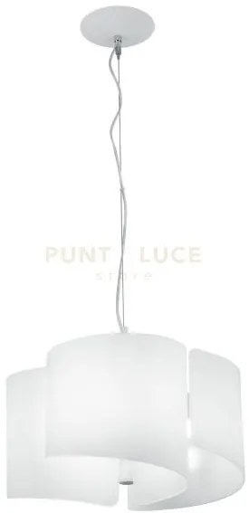 Lampadario a sospensione imagine bianca 3 luci attacco e27 47x120cm...