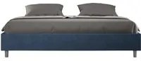 Letto Matrimoniale Extra Large Sommier 190x200 cm Senza Rete Azelia Blu