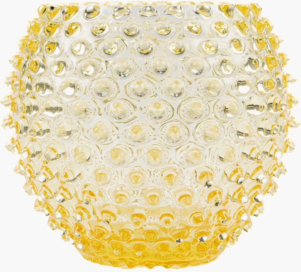 Vaso in vetro soffiato Opaline Hobnail