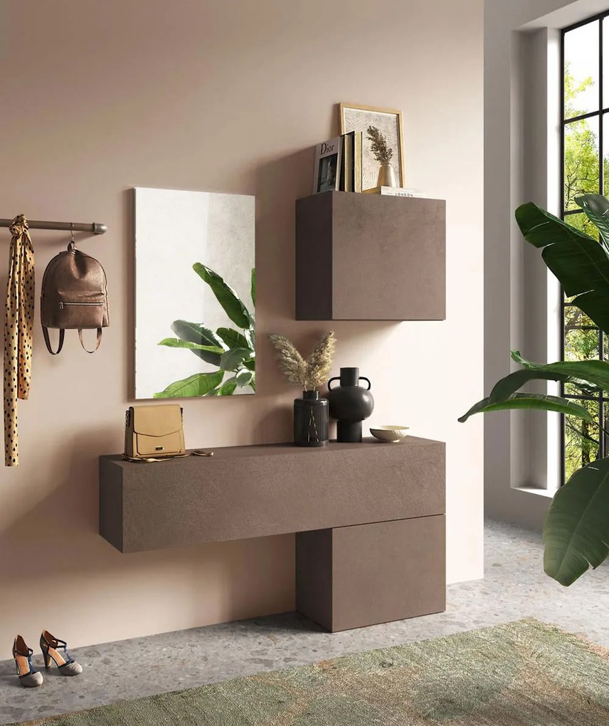 Conveniente Mobile da ingresso colore Bronzo, Made in Italy