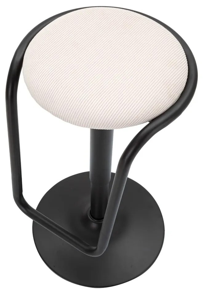 Sedia da bar bianca/nera in imbottito con altezza regolabile (altezza della seduta 61 cm) Destiny – Mauro Ferretti