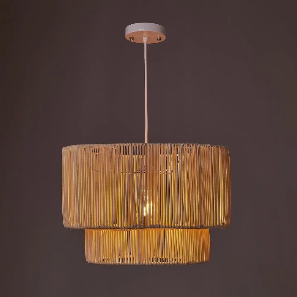Lampada da soffitto in colore naturale con paralume in rattan ø 38 cm Natural Way - Casa Selección