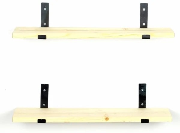 SET 2x Mensola da parete 16x60 cm abete