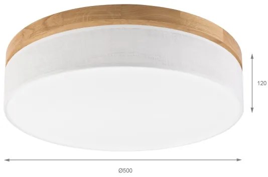 Brilagi - Plafoniera LED BELLADONNA LED/36W/230V Ø 50 cm bianco/rovere