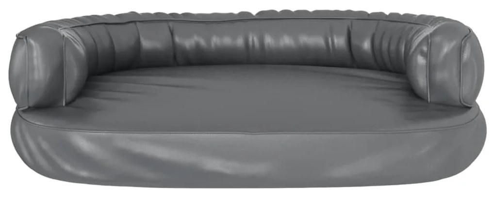 Letto per cani ergonomico gommapiuma grigio 88x65 cm similpelle