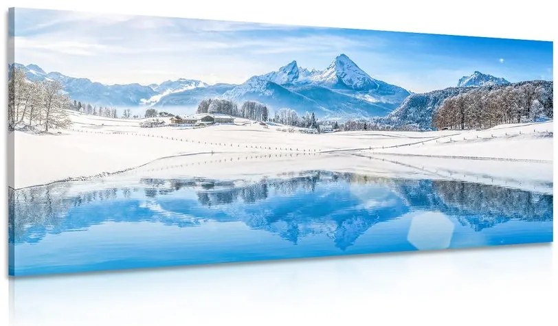 Stampa su tela – Paesaggio innevato nelle Alpi