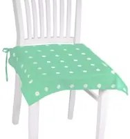 Cuscino pop pois verde acqua quadro cm40x40h4