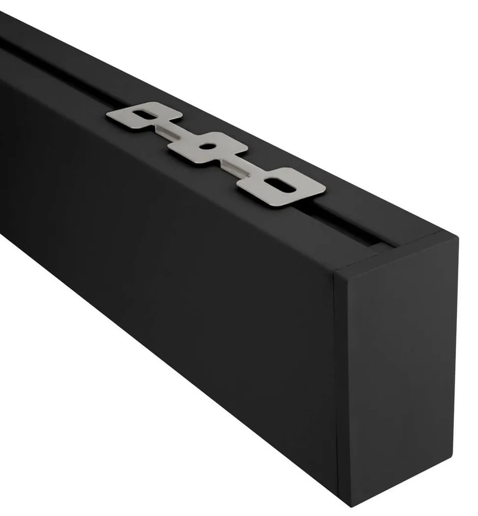 Plafoniera Lineare Nera da soffitto in Alluminio per Striscia LED 1 e 2 metri Variante Lunghezza 1 Metro