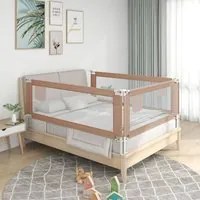 Sponda Letto di Sicurezza per Bambini Tortora 100x25 cm Tessuto 10217