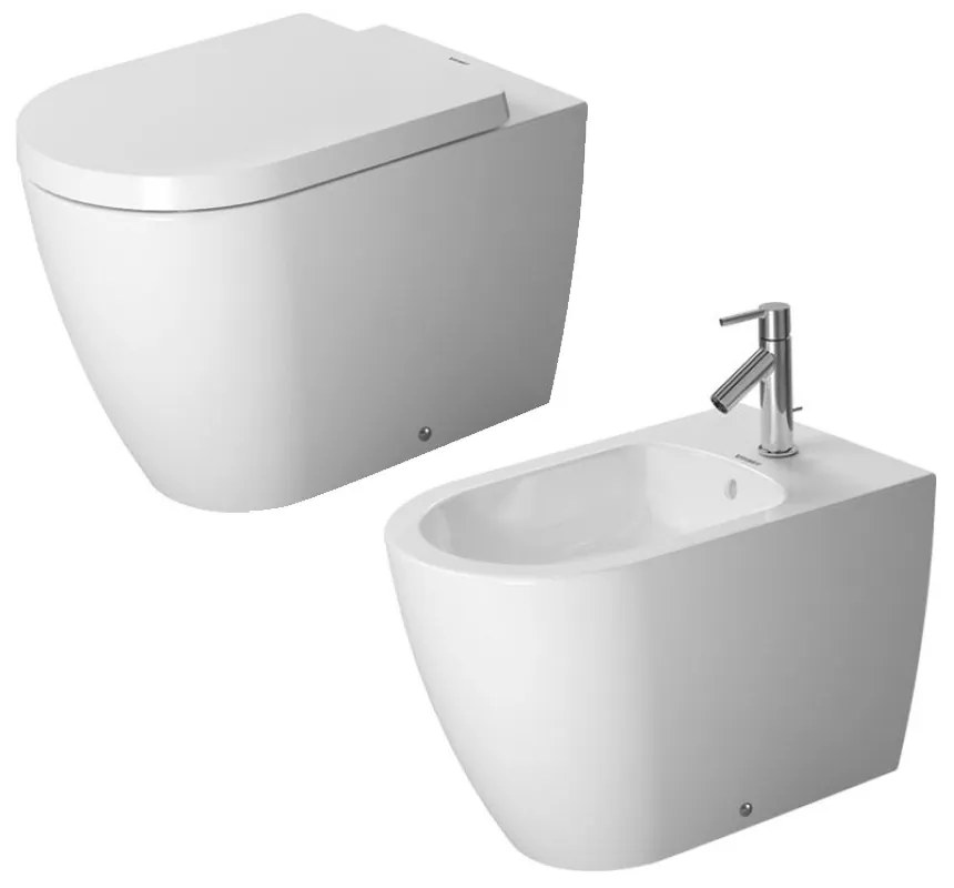 Duravit ME by Starck coppia sanitari Vaso Bidet A Pavimento 37x60 cm Sedile Rallentato Bianco