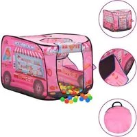 Tenda da Gioco per Bambini Rosa con 250 Palline 70x112x70 cm