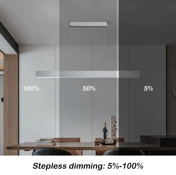 Brilagi-LED Lampadario dimmerabile SLEEKLINE SMART LED/40W/230V Wi-Fi Tuya argento + telecomando