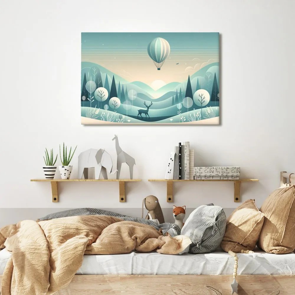 Quadro su tela – Cervo sotto il pallone