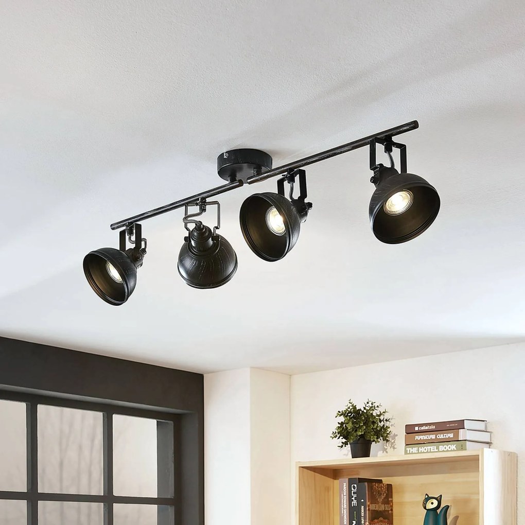 Lindby Spot da soffitto Lovro, 4 punti luce