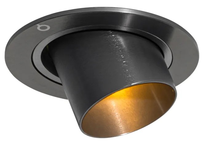 Faretto da incasso moderno canna di fucile GU10 35 mm rotondo orientabile - Installa