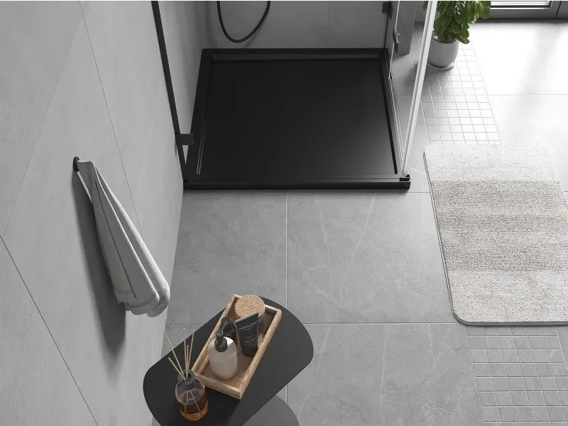 Mexen Flow piatto doccia quadrato slim 120 x 120 cm, nero opaco - 46S701212