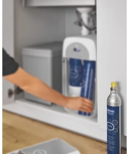 GROHE 40422000 - Bombola di carbonazione GROHE BLUE 425 g CO2 (4 pezzi) in acciaio inox