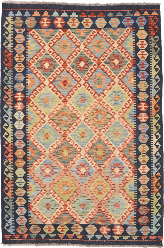 Kilim Tappeto 130x180 (Afghanistan) Tessuto A Mano