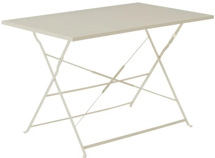 Tavolo da pranzo per giardino Flora II NATERIAL struttura e superficie in Acciaio  crema per 4 persone 70x110cm