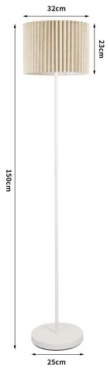 Brilagi - Lampada da terra NORDIC WAVE 1xE27/15W/230V lino/bianco