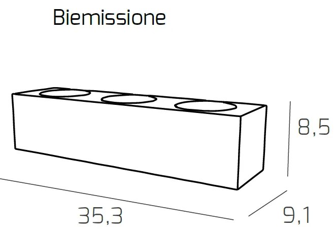 Applique Moderna Eccentric Metallo Grigio 6 Luci Gx53 Biemissione