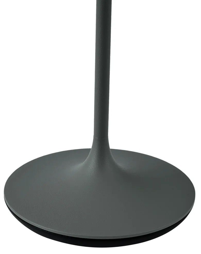 Lampada da tavolo grigio scuro con LED IP65 ricaricabile con stazione di ricarica - Bass