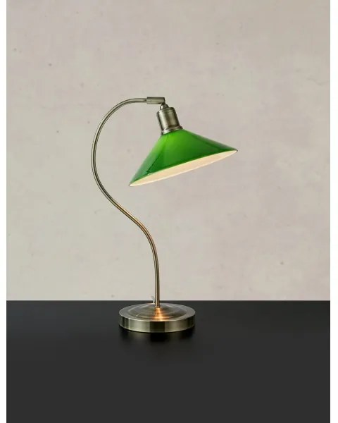 Markslöjd 108864 - Lampada da tavolo VELA 1xE27/40W/230V ottone/verde