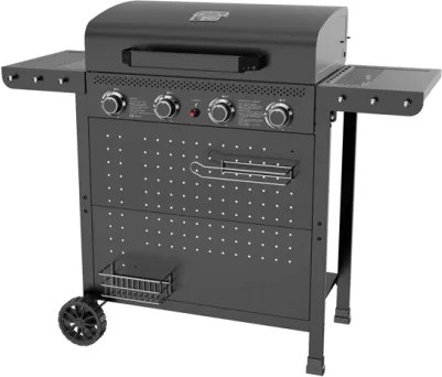 Barbecue A Gas 4 Fuochi Ripiani Pieghevoli Hot 4 C-Line