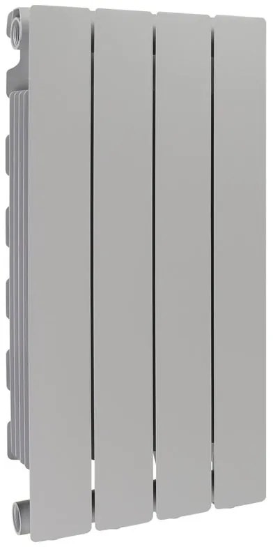 Radiatore acqua calda PRODIGE Modern in alluminio, 4 elementi, interasse 600 mm, silver