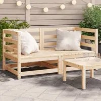 Divani Angolari da Giardino 2pz 70x70x67cm Legno Massello Pino 837907