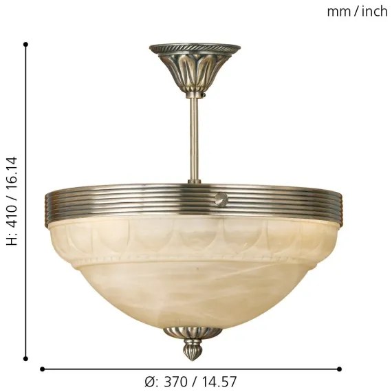 EGLO 85856 - Lampadario MARBELLA 3xE14/60W/230V