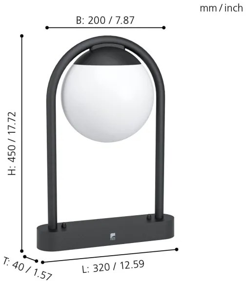 Eglo 98732 - Lampada da esterno VECCHIA 1xE27/28W/230V IP44