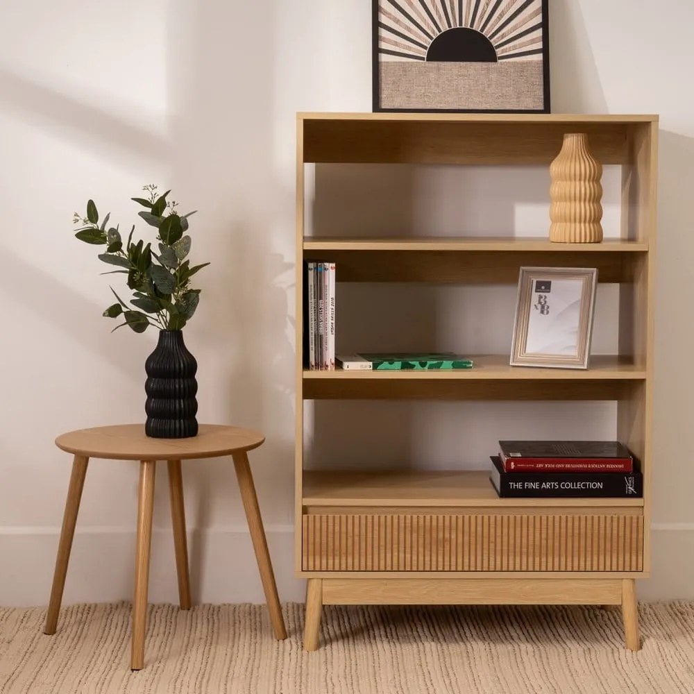 Libreria di colore naturale 80x120x40 cm Naroa – Casa Selección