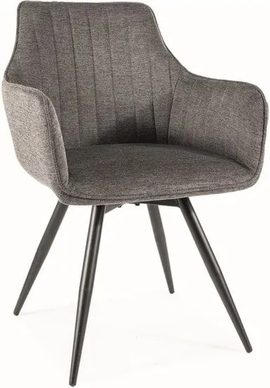 Sedia Brego Ball grigio18/nero